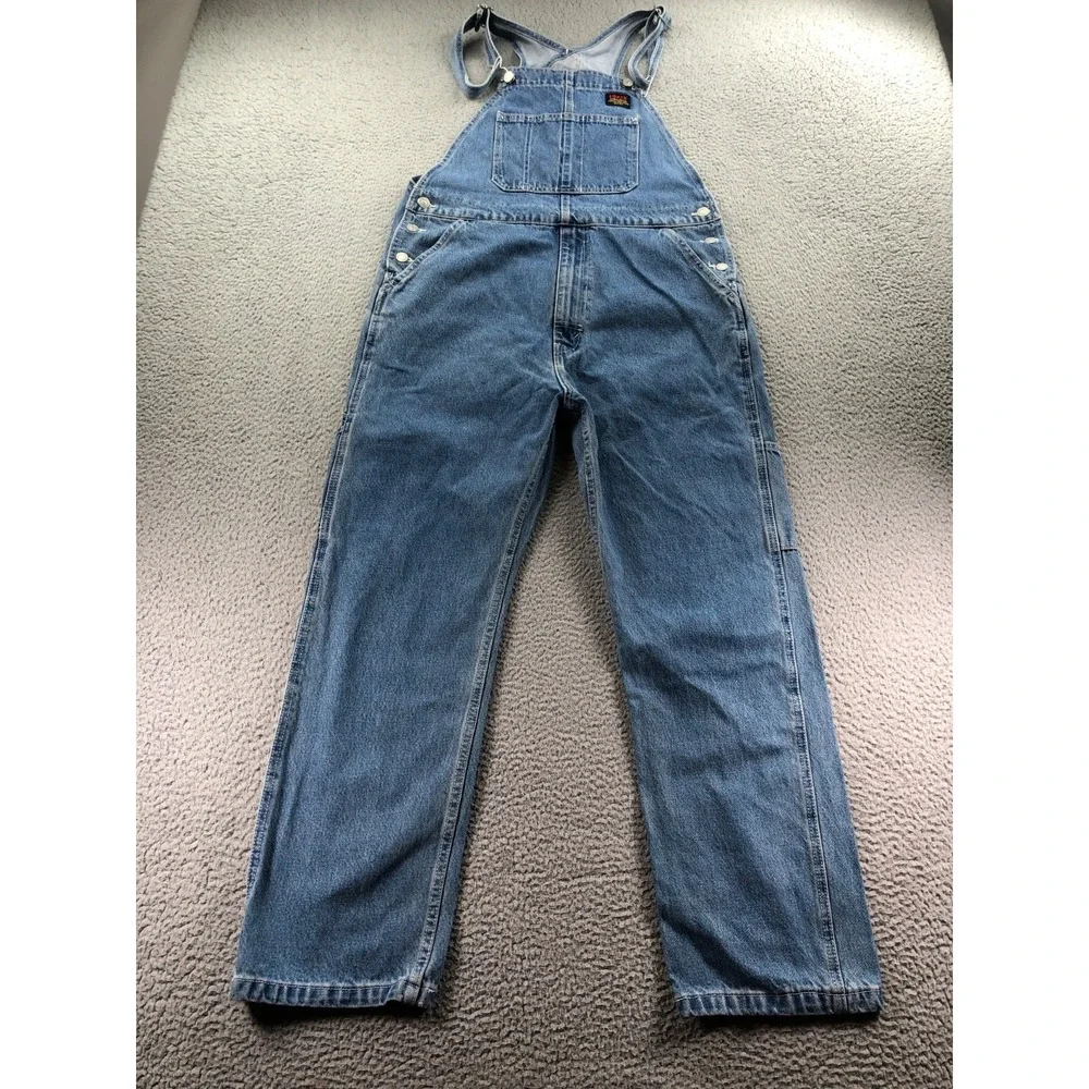 Levis Overalls Mens Medium Blue Denim Heritage Workwear Stone Washed Bib Jeans